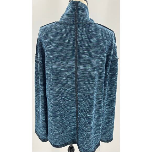 We the Free People Navy Blue Mock Cowl Neck Pullover Top Sweater Sweatshirt L - Picture 6 of 12